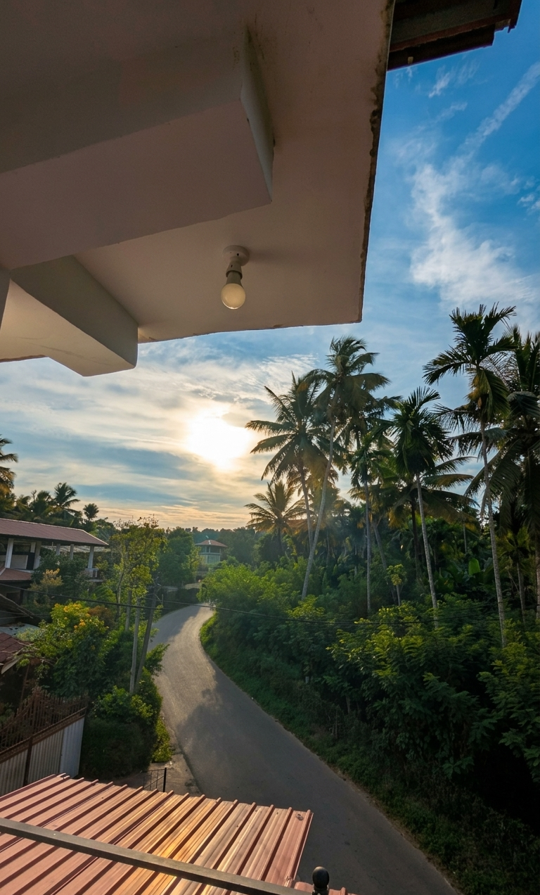 Lush paddy field landscape